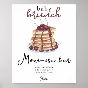 Pancakes Babydusche Momosa Bar Poster