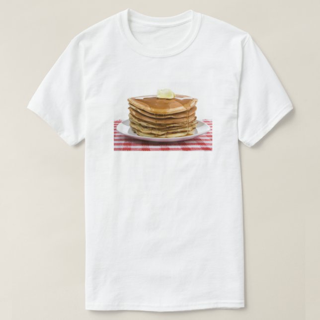 Pancakes Flap Jack Ahornsirup Butter  T-Shirt (Design vorne)