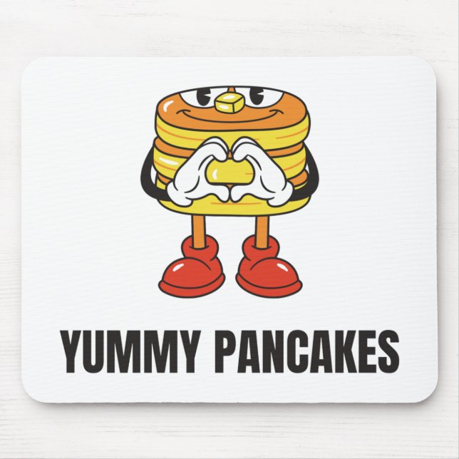 Pancakes Food Kawaii Face Mousepad (Vorne)