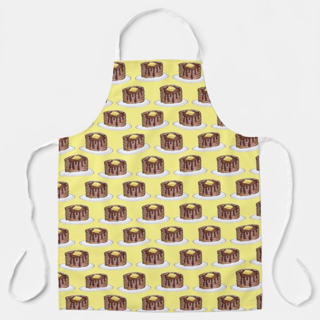 Pancakes Kurz Stack Butter Ahornsirup Frühstück Schürze (Vorderseite)