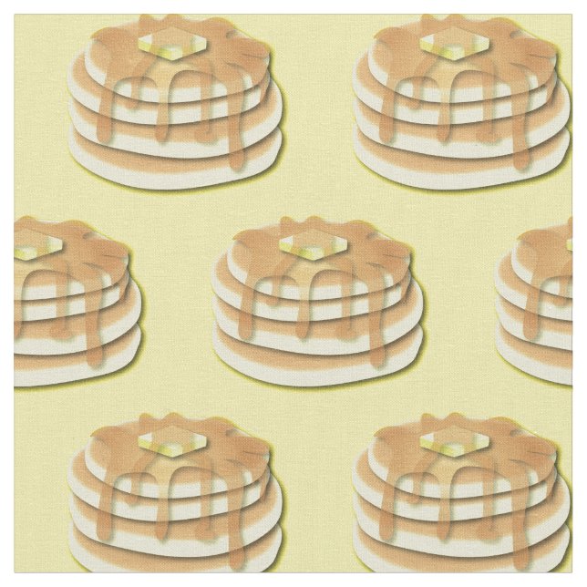 Pancakes Niedliches Frühstück Kinder Stoff (Nahaufnahme)