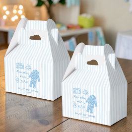 Pancakes, Pacis & PJs Boy Baby Shower Thank You Geschenkschachtel