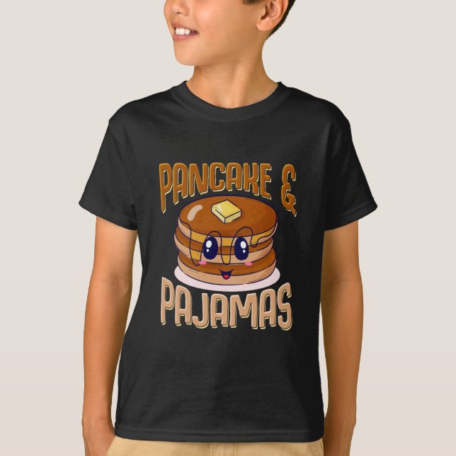 Pancakes Pajamas Niedlich Kawaii Slumber Party T-Shirt (Vorderseite)