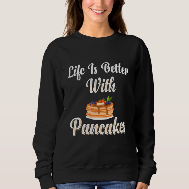 Pancakes Pancake Maker Men Brüderliche Ehefrau Sweatshirt (Vorderseite)