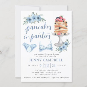 Pancakes & Panties Brunch Junggesellinnenabschied  Einladung