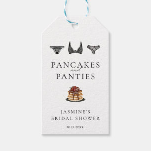 Pancakes & Panties Wäsche Brautparty Modern Geschenkanhänger