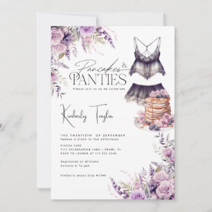Pancakes & Panties Wäsche Florale Brautparty-Einla Einladung