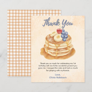 Pancakes & Pyjamas 1. Geburtstag Danke Karte
