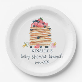 Pancakes & Schnullers Babydusche Brunch Pappteller