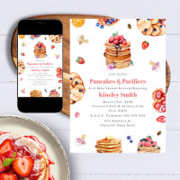 Pancakes & Schnullers Girl Baby Dusche Frühstück