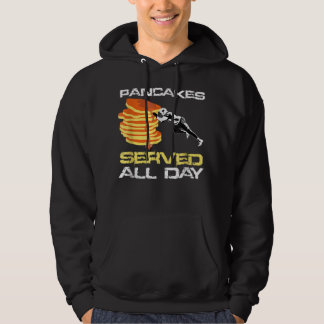 Pancakes serviert den ganzen Tag Spaß Lineman Foot Hoodie