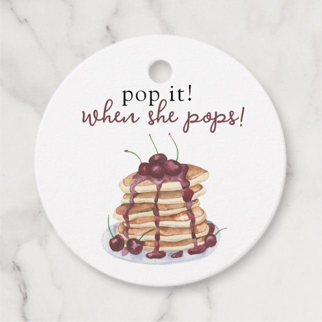 Pancakes Sweet Cherry - Pop! Wenn sie Pop! Geschenkanhänger (Vorderseite)