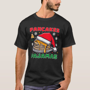 Pancakes und Pajamas Ahornsirup Weihnachtsmannmütz T-Shirt