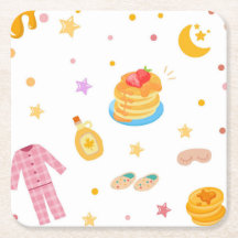 Pancakes und Pajamas Geburtstagsparty Untersetzer