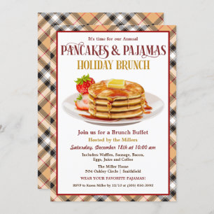 Pancakes und Pajamas Holiday Brunch Einladung