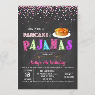 Pancakes und Pjamas Einladung