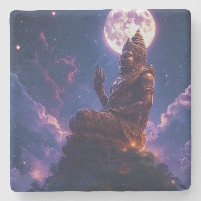 Pancer Jagat (Mittelpunkt des Universums/der Welt) Steinuntersetzer (Vorderseite)