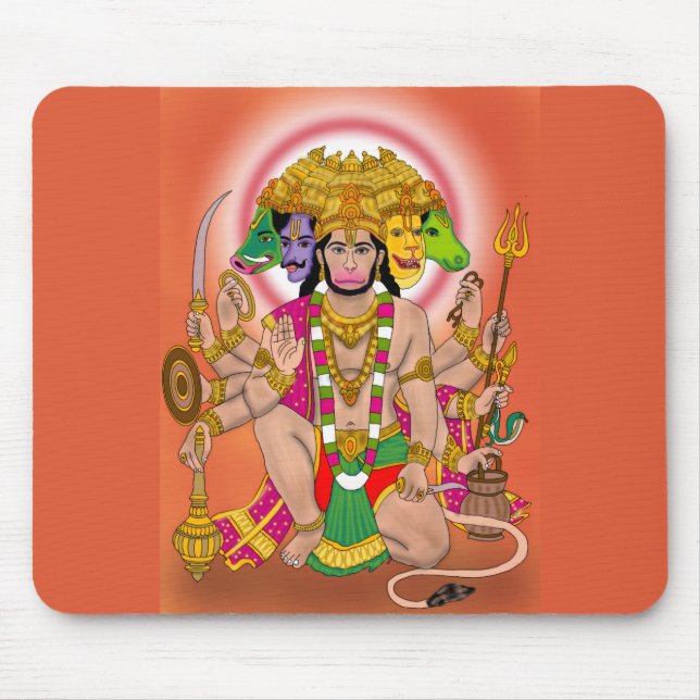 Panchmukhi Hanuman-Mausepad Mousepad (Vorne)