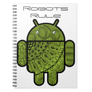 Pancho Doodle Character for the Android™ robot Notizblock