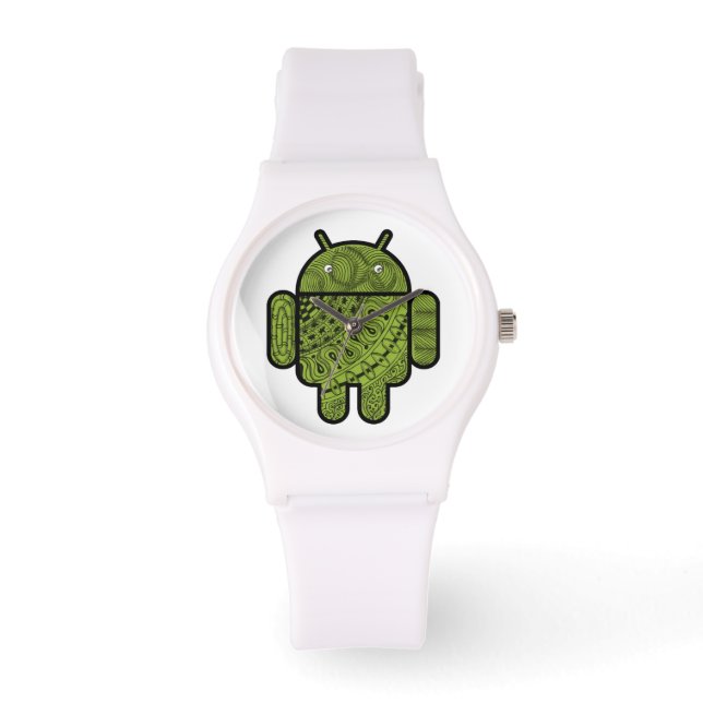 Pancho Doodle-Zeichen für Android™ Armbanduhr (Vorderseite)