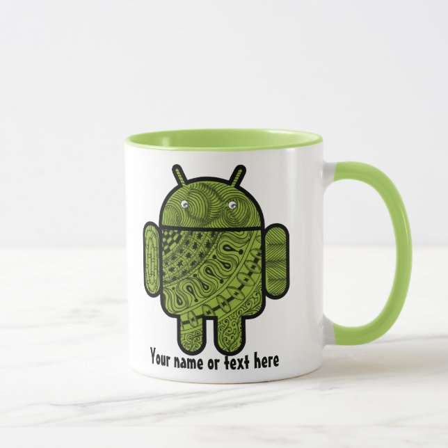 Pancho Doodle-Zeichen für Android™-Roboter Tasse (Rechts)