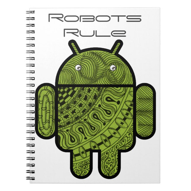 Pancho Doodle-Zeichen für den Android™-Roboter Notizblock (Vorderseite)