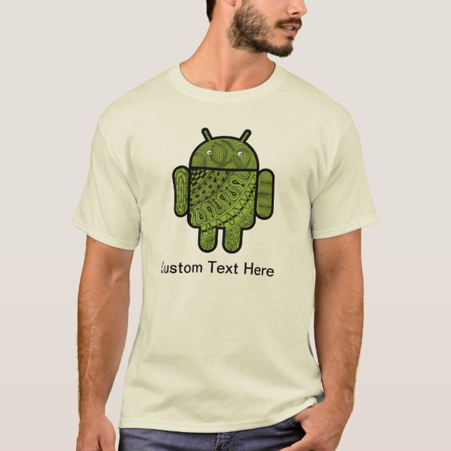 Pancho Doodle-Zeichen für den Android™-Roboter T-Shirt (Vorderseite)