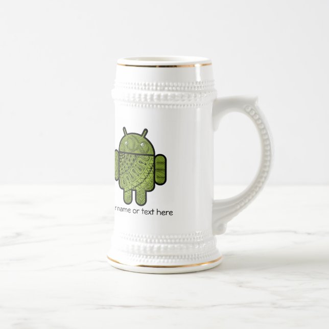 Pancho Gekritzel-Charakter für den Android™ Bierglas (Rechts)