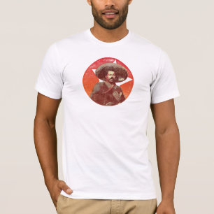 Pancho Landhaus-Vintager roter Stern T-Shirt