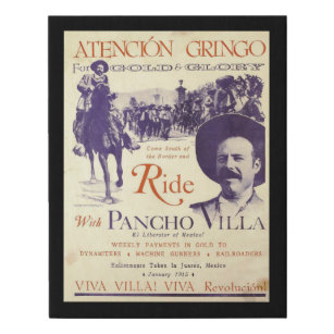 Pancho Villa Mexican Hero General Künstlicher Leinwanddruck