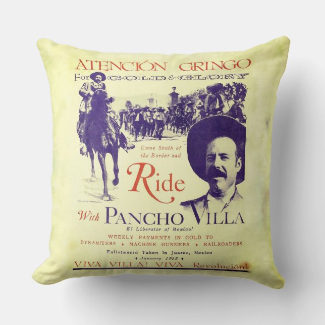 Pancho Villa 🔥 mexikanischer Held General Kissen (Vorderseite)