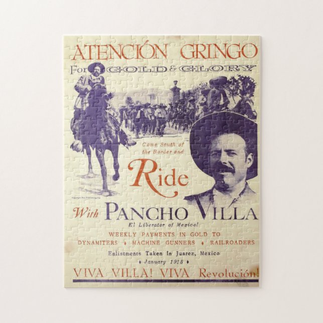 Pancho Villa 🔥 mexikanischer Held General Puzzle (Vertikal)