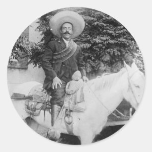 Pancho Villa-mexikanischer revolutionärer General Runder Aufkleber