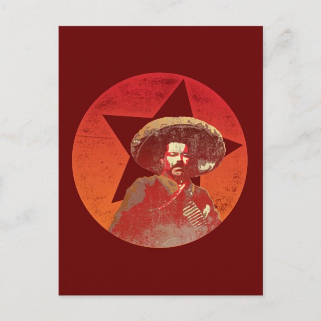 Pancho Villa Vintag Red Star Postkarte (Vorderseite)