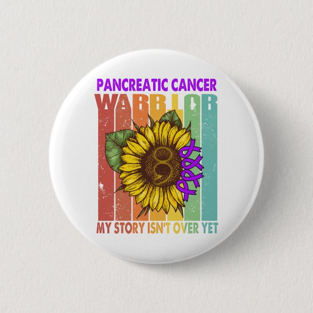 Pancreatic Cancer Awareness Month Ribbon Ohrts Button (Vorderseite)