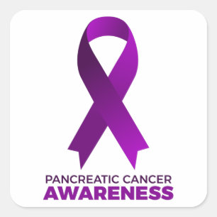Pancreatic Cancer Awareness Quadratischer Aufkleber