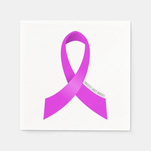 Pancreatic Cancer Awareness Ribbon Serviette (Vorderseite)