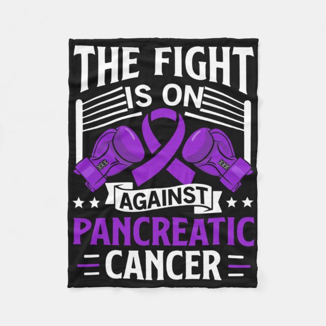Pancreatic Cancer Chemotherapy Stomach Boxing Gift Fleecedecke (Vorderseite)
