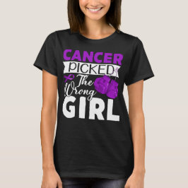 pancreatic cancer picked the wrong girl warrior T-Shirt