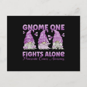 Pancreatic Cancer Purple Gnome Postkarte