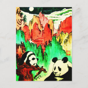Panda 04 * Panda-Kunst-Postkarte * Panda-Postkarte Postkarte