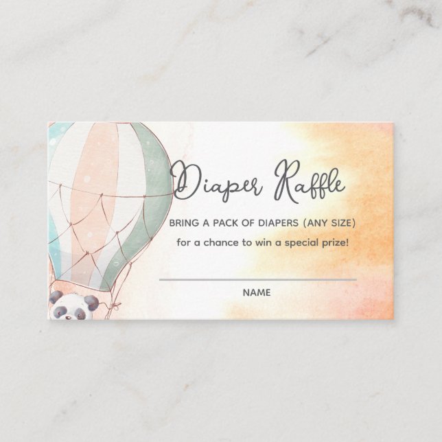 Panda Adventure Awaits Diaper Raffle Begleitkarte (Vorderseite)