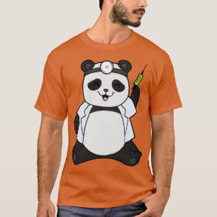 Panda als Arzt mit Spritze T-Shirt