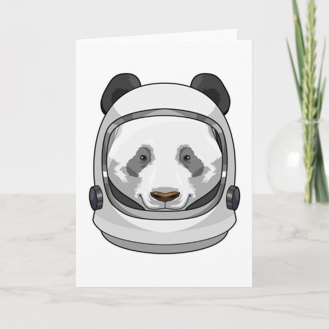 Panda als Astronaut mit Helm Karte (Vorderseite)