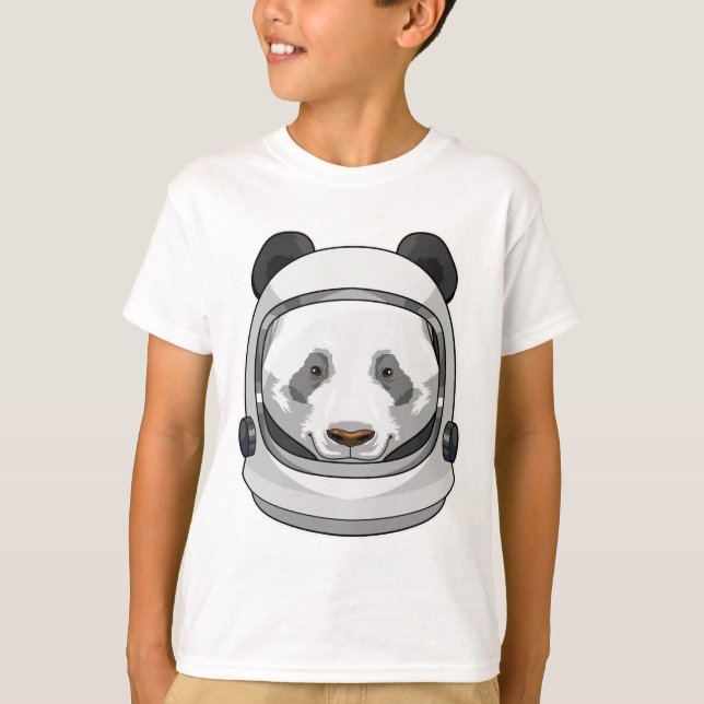 Panda als Astronaut mit Helm T-Shirt (Vorderseite)