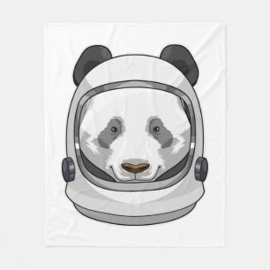 Panda als Astronaut mit Helmet Fleecedecke