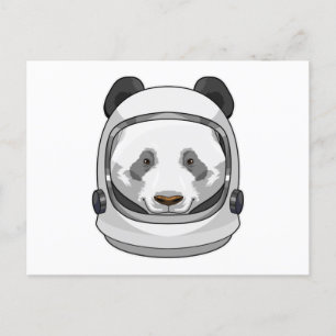 Panda als Astronaut mit Helmet Postkarte