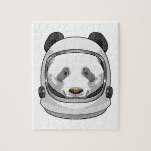 Panda als Astronaut mit Helmet Puzzle