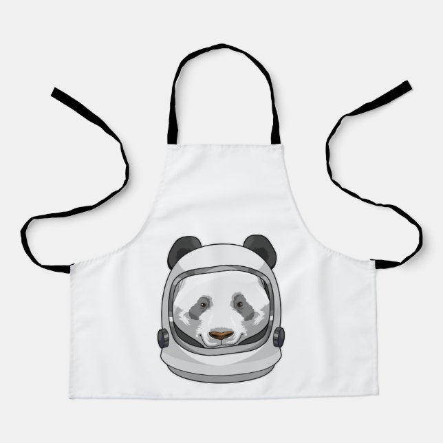 Panda als Astronaut mit Helmet Schürze (Vorderseite)
