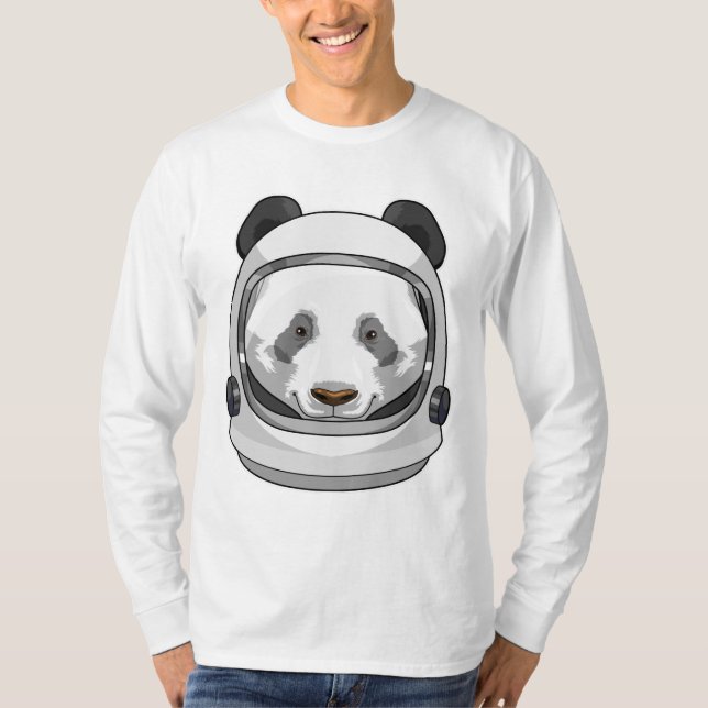Panda als Astronaut mit Helmet T-Shirt (Vorderseite)